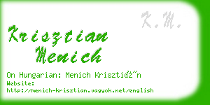 krisztian menich business card